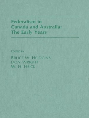 cover image of Federalism in Canada and Australia